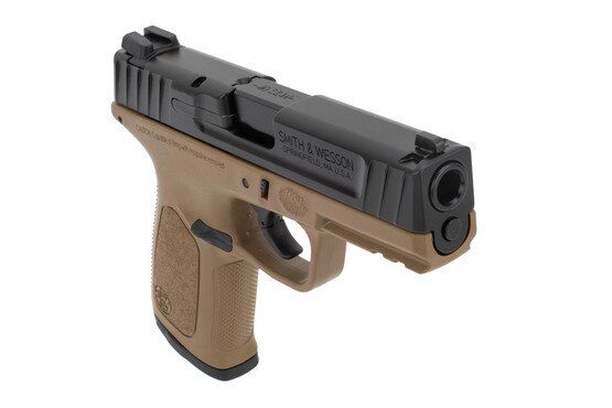 Smith & Wesson SD40VE 40 S&W pistol features a black nitride slide